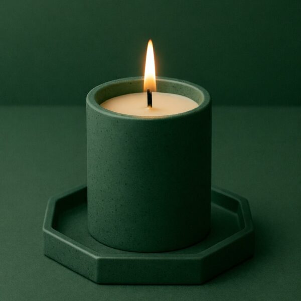 Minimalist Green Candle